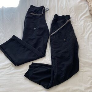 Fabletics Scrubs, Two Pairs! Black Joggers and Black Pants, size Small